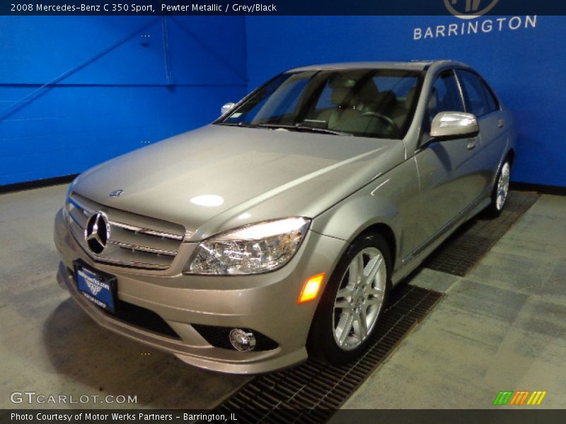 Pewter Metallic / Grey/Black 2008 Mercedes-Benz C 350 Sport