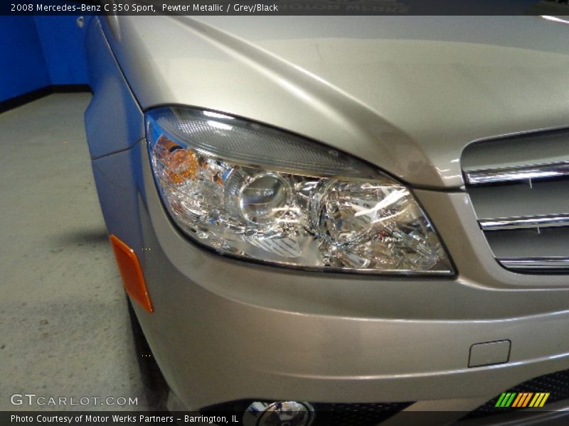 Pewter Metallic / Grey/Black 2008 Mercedes-Benz C 350 Sport