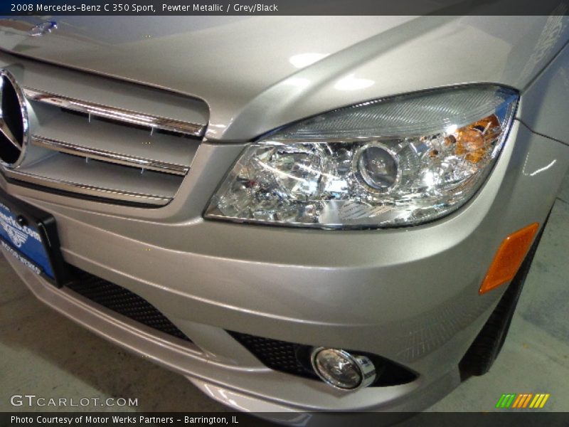 Pewter Metallic / Grey/Black 2008 Mercedes-Benz C 350 Sport