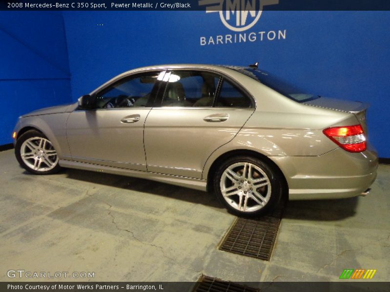 Pewter Metallic / Grey/Black 2008 Mercedes-Benz C 350 Sport