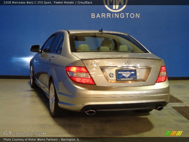 Pewter Metallic / Grey/Black 2008 Mercedes-Benz C 350 Sport