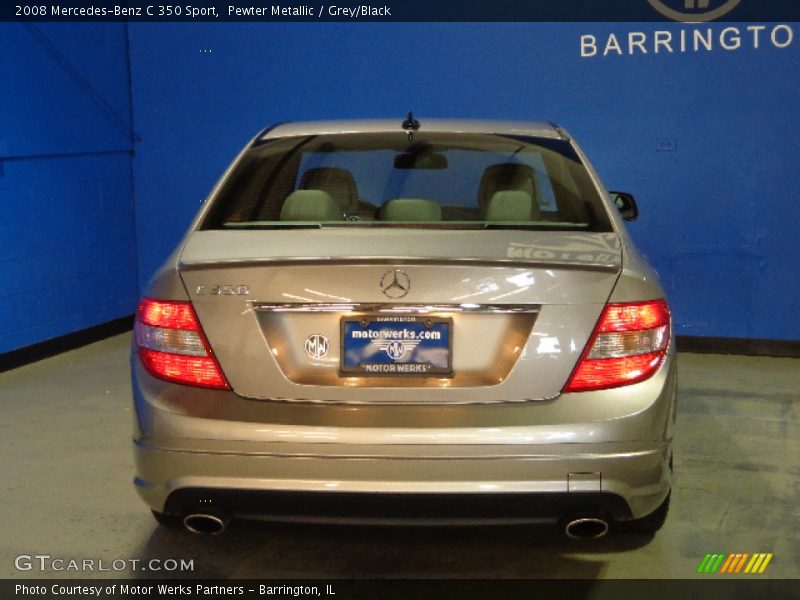 Pewter Metallic / Grey/Black 2008 Mercedes-Benz C 350 Sport