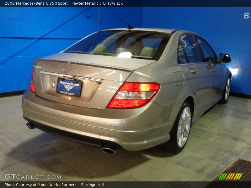 Pewter Metallic / Grey/Black 2008 Mercedes-Benz C 350 Sport