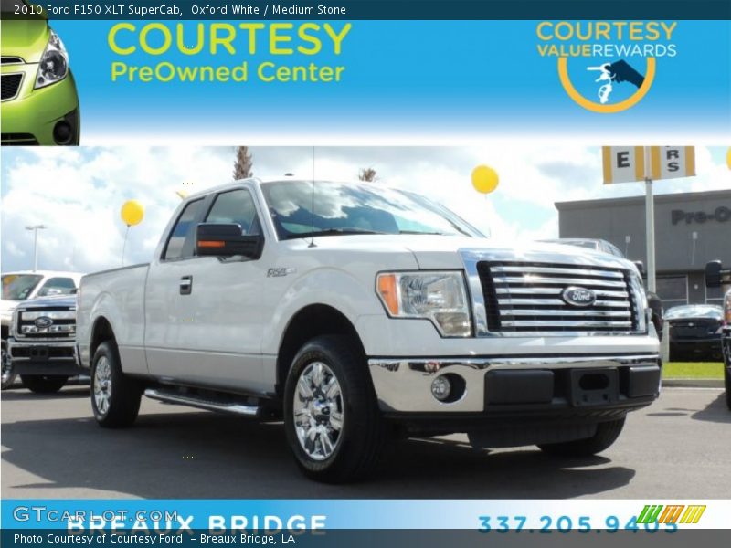 Oxford White / Medium Stone 2010 Ford F150 XLT SuperCab