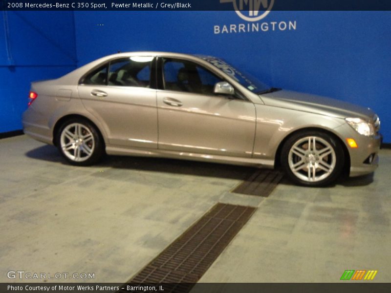 Pewter Metallic / Grey/Black 2008 Mercedes-Benz C 350 Sport