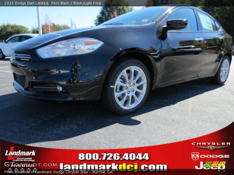 Pitch Black / Black/Light Frost 2013 Dodge Dart Limited