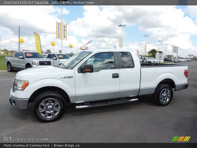 Oxford White / Medium Stone 2010 Ford F150 XLT SuperCab