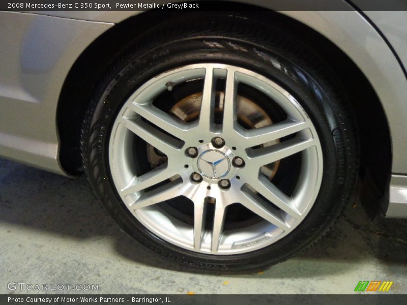 Pewter Metallic / Grey/Black 2008 Mercedes-Benz C 350 Sport
