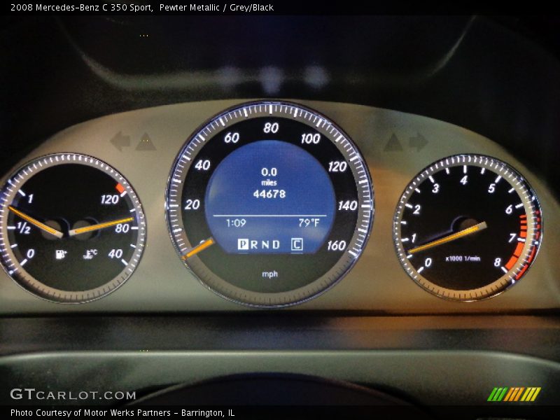Pewter Metallic / Grey/Black 2008 Mercedes-Benz C 350 Sport