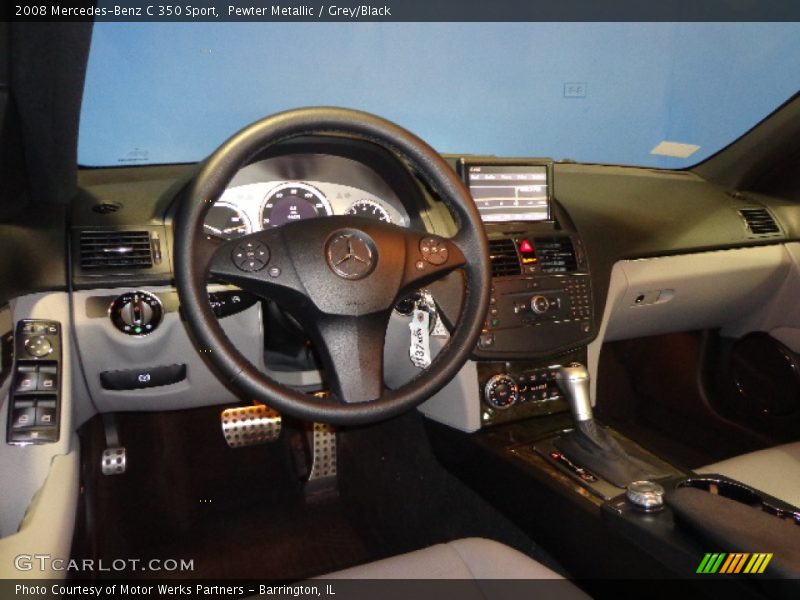 Pewter Metallic / Grey/Black 2008 Mercedes-Benz C 350 Sport
