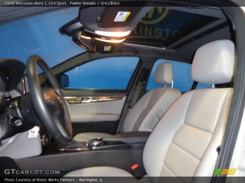 Pewter Metallic / Grey/Black 2008 Mercedes-Benz C 350 Sport