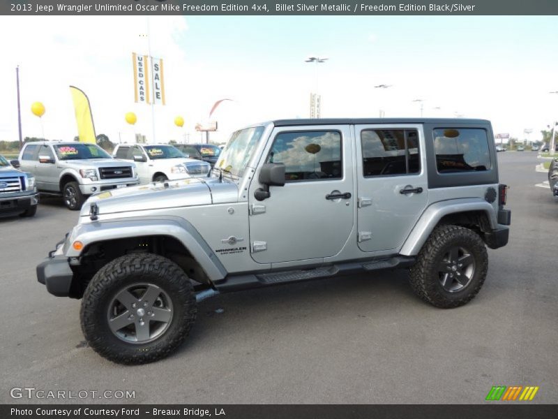 Billet Silver Metallic / Freedom Edition Black/Silver 2013 Jeep Wrangler Unlimited Oscar Mike Freedom Edition 4x4