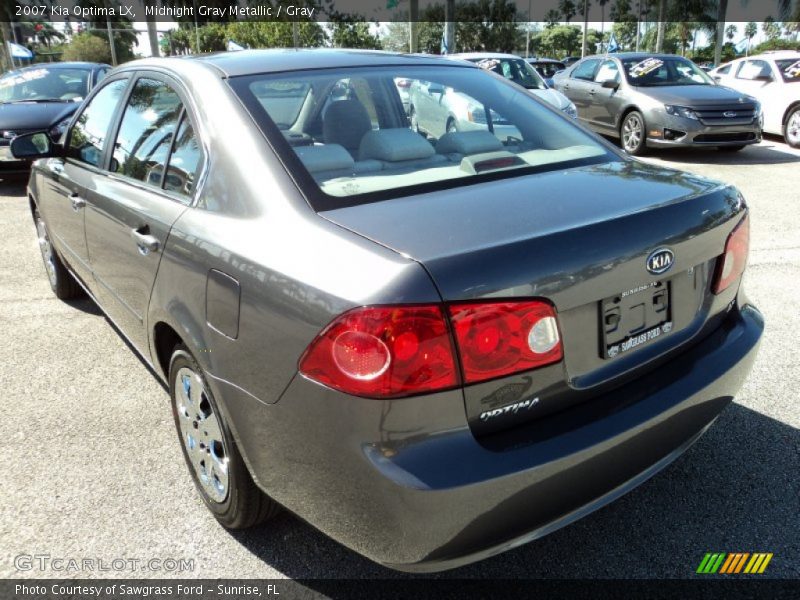 Midnight Gray Metallic / Gray 2007 Kia Optima LX