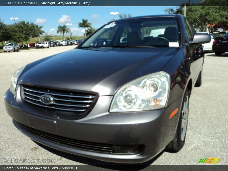 Midnight Gray Metallic / Gray 2007 Kia Optima LX