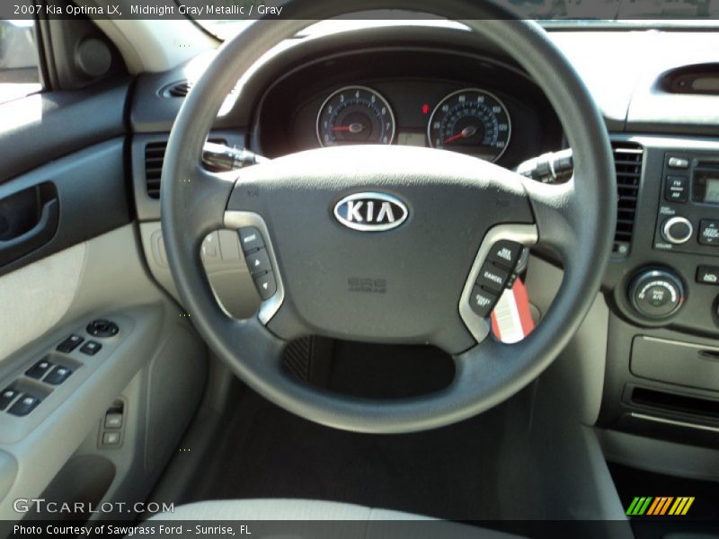 Midnight Gray Metallic / Gray 2007 Kia Optima LX