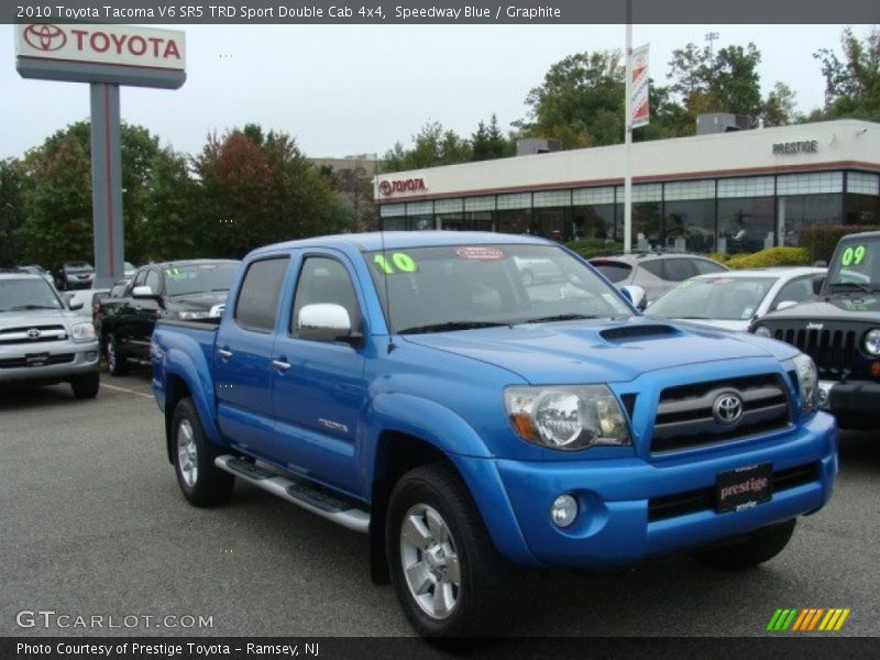 Speedway Blue / Graphite 2010 Toyota Tacoma V6 SR5 TRD Sport Double Cab 4x4
