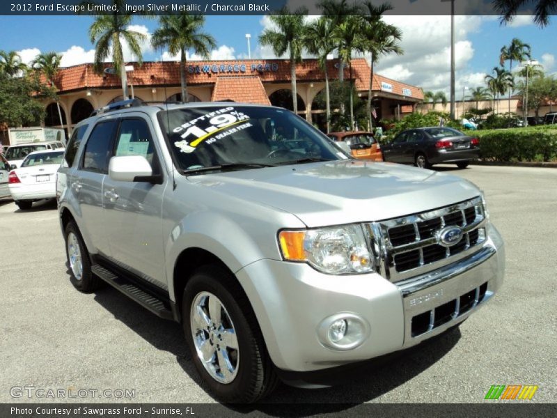 Ingot Silver Metallic / Charcoal Black 2012 Ford Escape Limited