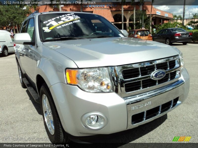 Ingot Silver Metallic / Charcoal Black 2012 Ford Escape Limited