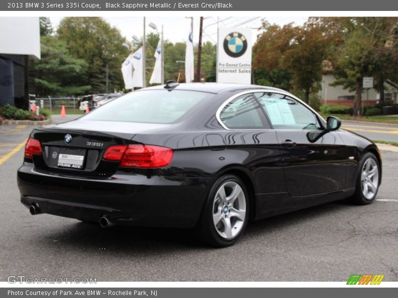 Black Sapphire Metallic / Everest Grey/Black 2013 BMW 3 Series 335i Coupe
