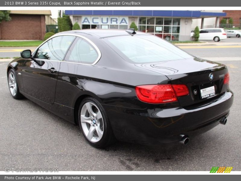 Black Sapphire Metallic / Everest Grey/Black 2013 BMW 3 Series 335i Coupe