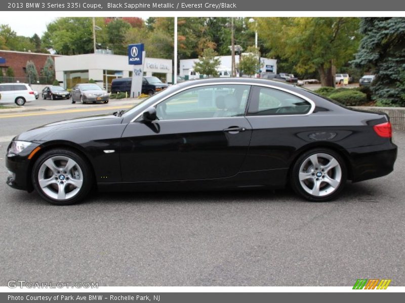 Black Sapphire Metallic / Everest Grey/Black 2013 BMW 3 Series 335i Coupe