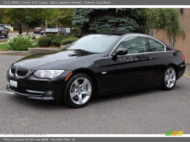 Black Sapphire Metallic / Everest Grey/Black 2013 BMW 3 Series 335i Coupe
