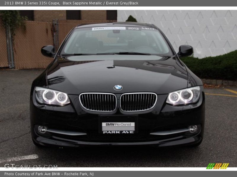 Black Sapphire Metallic / Everest Grey/Black 2013 BMW 3 Series 335i Coupe