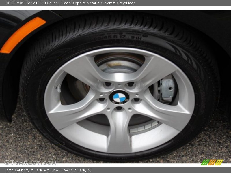 Black Sapphire Metallic / Everest Grey/Black 2013 BMW 3 Series 335i Coupe