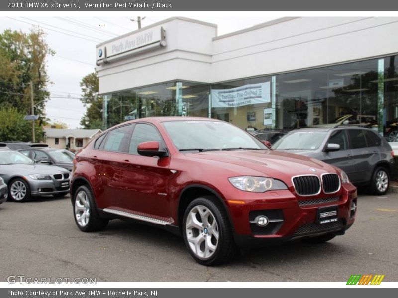 Vermillion Red Metallic / Black 2011 BMW X6 xDrive35i