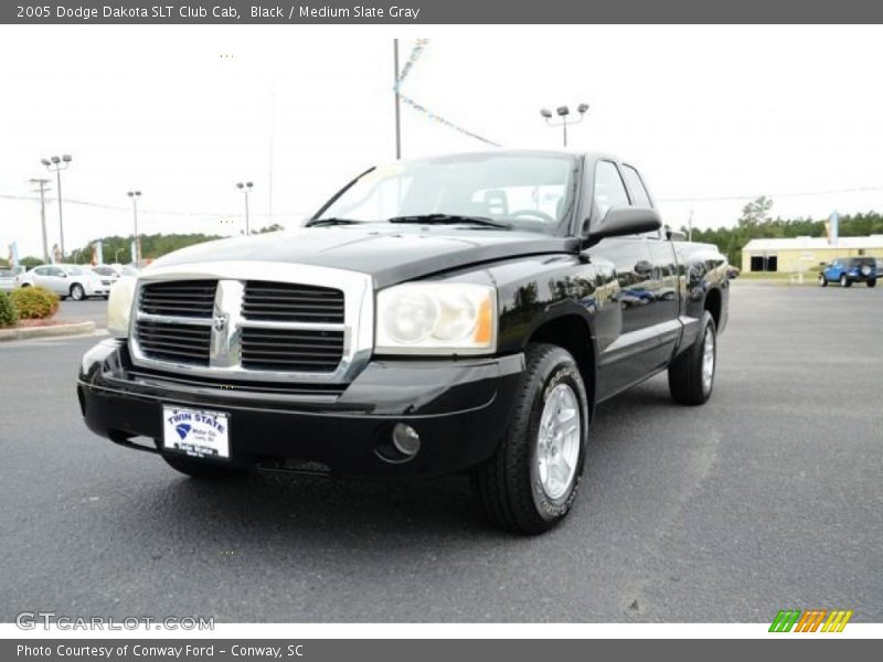 Black / Medium Slate Gray 2005 Dodge Dakota SLT Club Cab