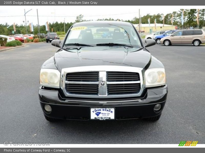 Black / Medium Slate Gray 2005 Dodge Dakota SLT Club Cab