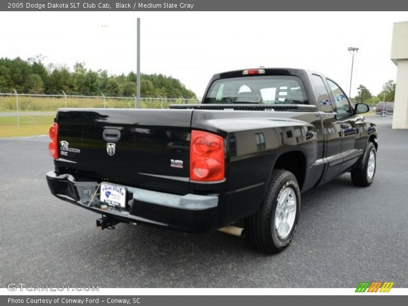 Black / Medium Slate Gray 2005 Dodge Dakota SLT Club Cab