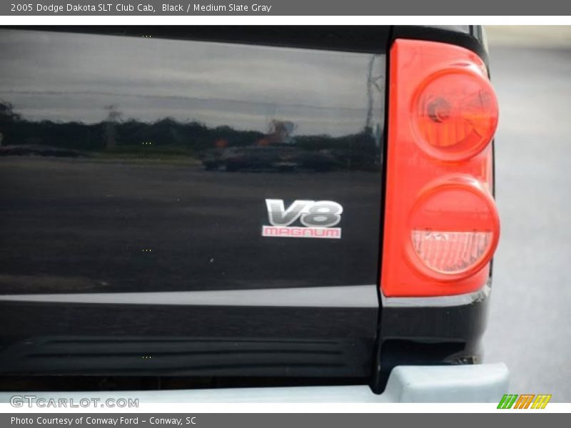 Black / Medium Slate Gray 2005 Dodge Dakota SLT Club Cab