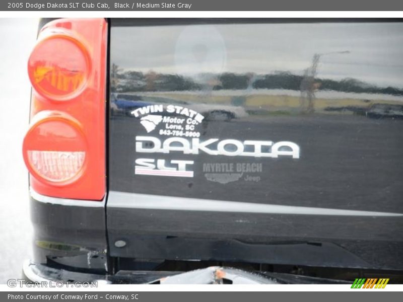 Black / Medium Slate Gray 2005 Dodge Dakota SLT Club Cab