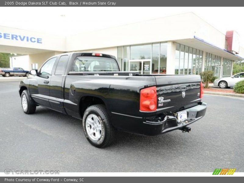 Black / Medium Slate Gray 2005 Dodge Dakota SLT Club Cab