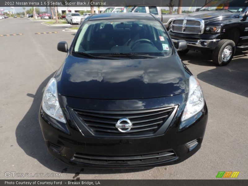 Super Black / Charcoal 2012 Nissan Versa 1.6 S Sedan