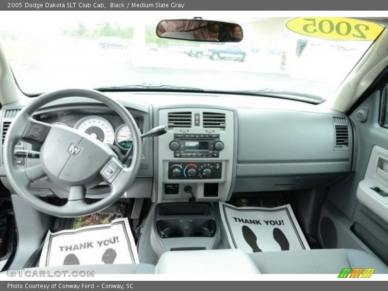 Black / Medium Slate Gray 2005 Dodge Dakota SLT Club Cab
