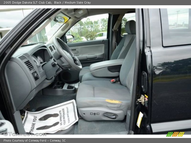 Black / Medium Slate Gray 2005 Dodge Dakota SLT Club Cab
