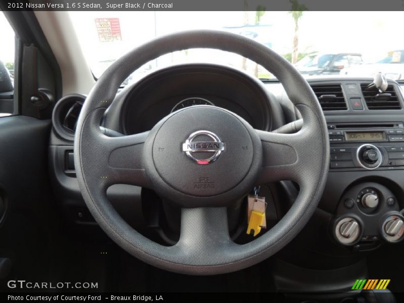 Super Black / Charcoal 2012 Nissan Versa 1.6 S Sedan