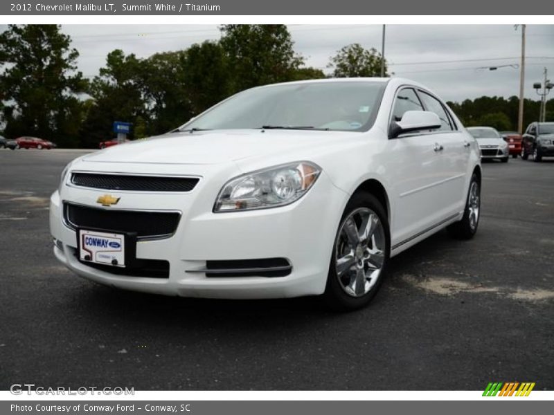 Summit White / Titanium 2012 Chevrolet Malibu LT