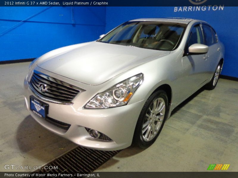 Liquid Platinum / Graphite 2012 Infiniti G 37 x AWD Sedan