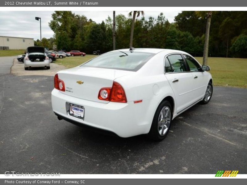 Summit White / Titanium 2012 Chevrolet Malibu LT