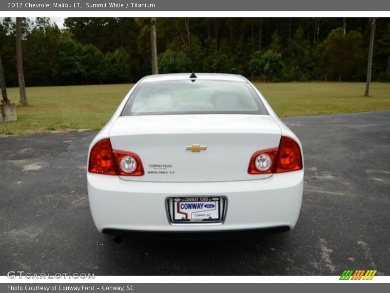 Summit White / Titanium 2012 Chevrolet Malibu LT