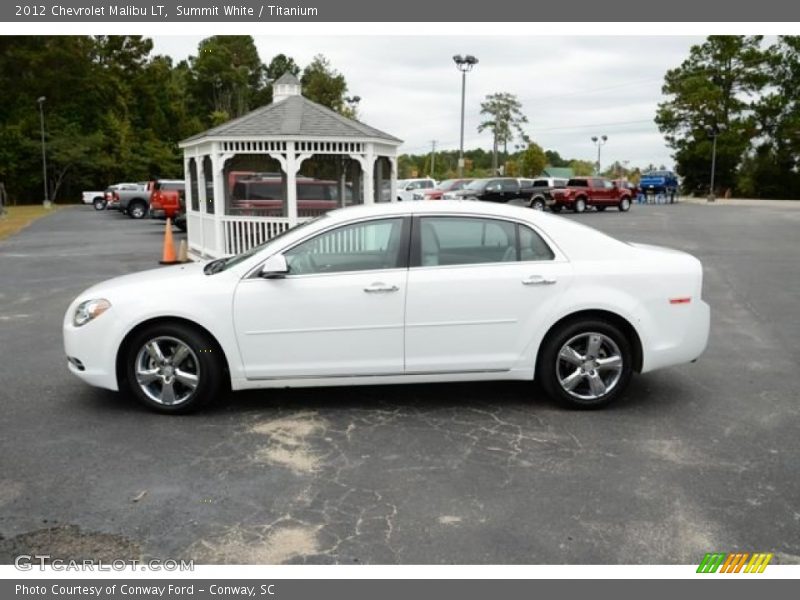 Summit White / Titanium 2012 Chevrolet Malibu LT