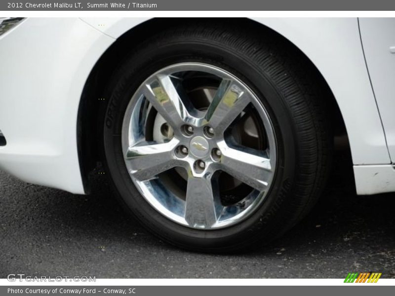 Summit White / Titanium 2012 Chevrolet Malibu LT