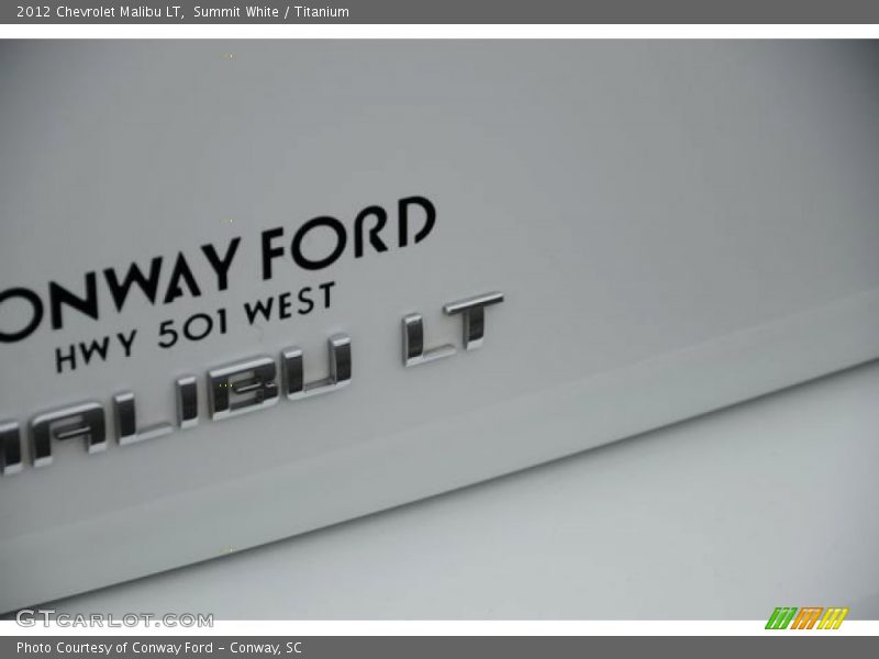 Summit White / Titanium 2012 Chevrolet Malibu LT