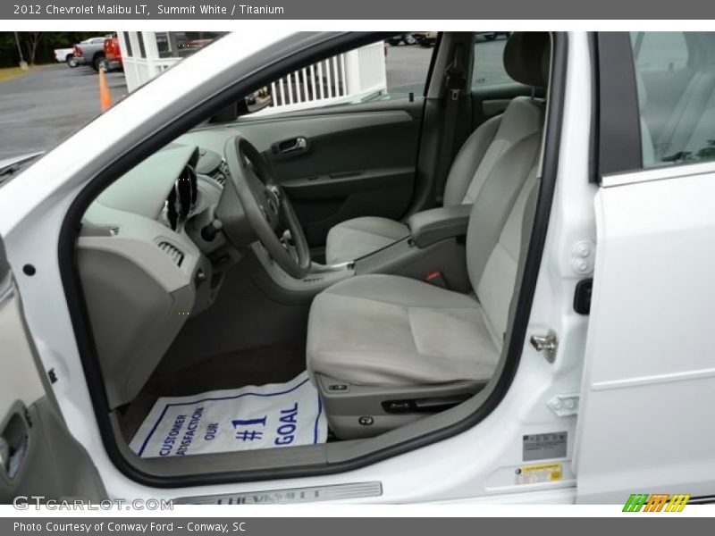 Summit White / Titanium 2012 Chevrolet Malibu LT