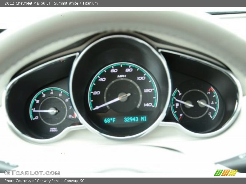 Summit White / Titanium 2012 Chevrolet Malibu LT