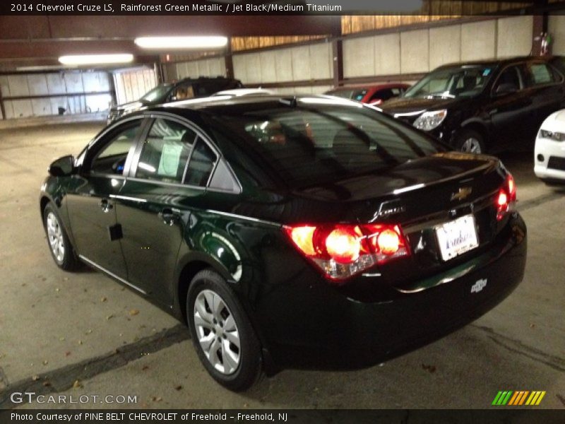 Rainforest Green Metallic / Jet Black/Medium Titanium 2014 Chevrolet Cruze LS