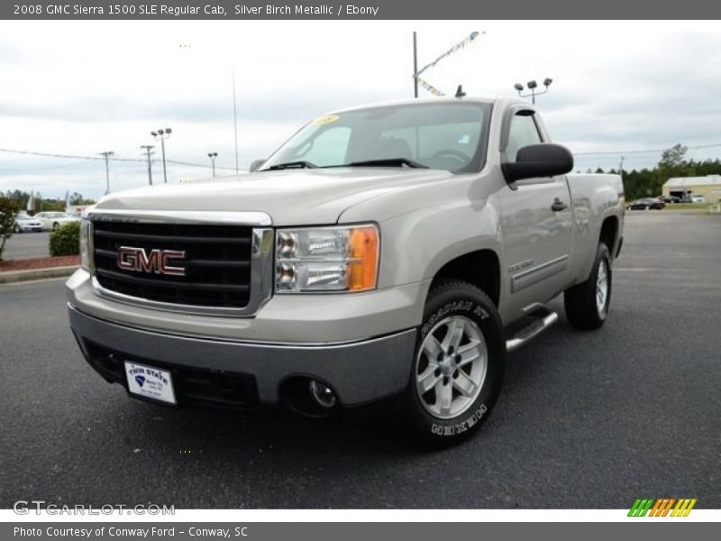 Silver Birch Metallic / Ebony 2008 GMC Sierra 1500 SLE Regular Cab